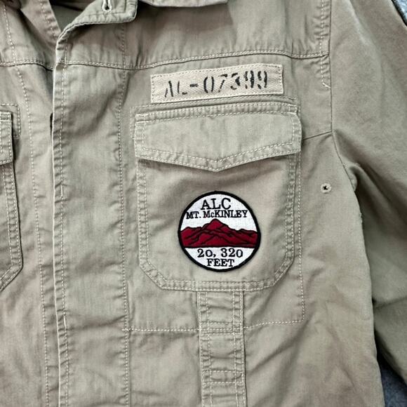 American Living Military Jacket Men's Medium Patches Button Up Outdoors Active - Picture 3 of 16